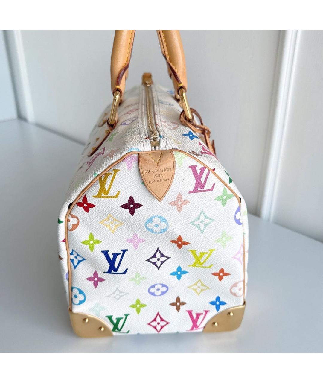 LOUIS VUITTON Белая сумка с короткими ручками, фото 6