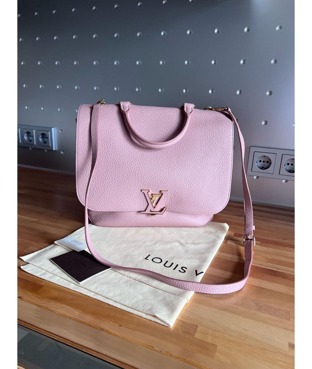LOUIS VUITTON Розовая кожаная сумка через плечо, фото 7