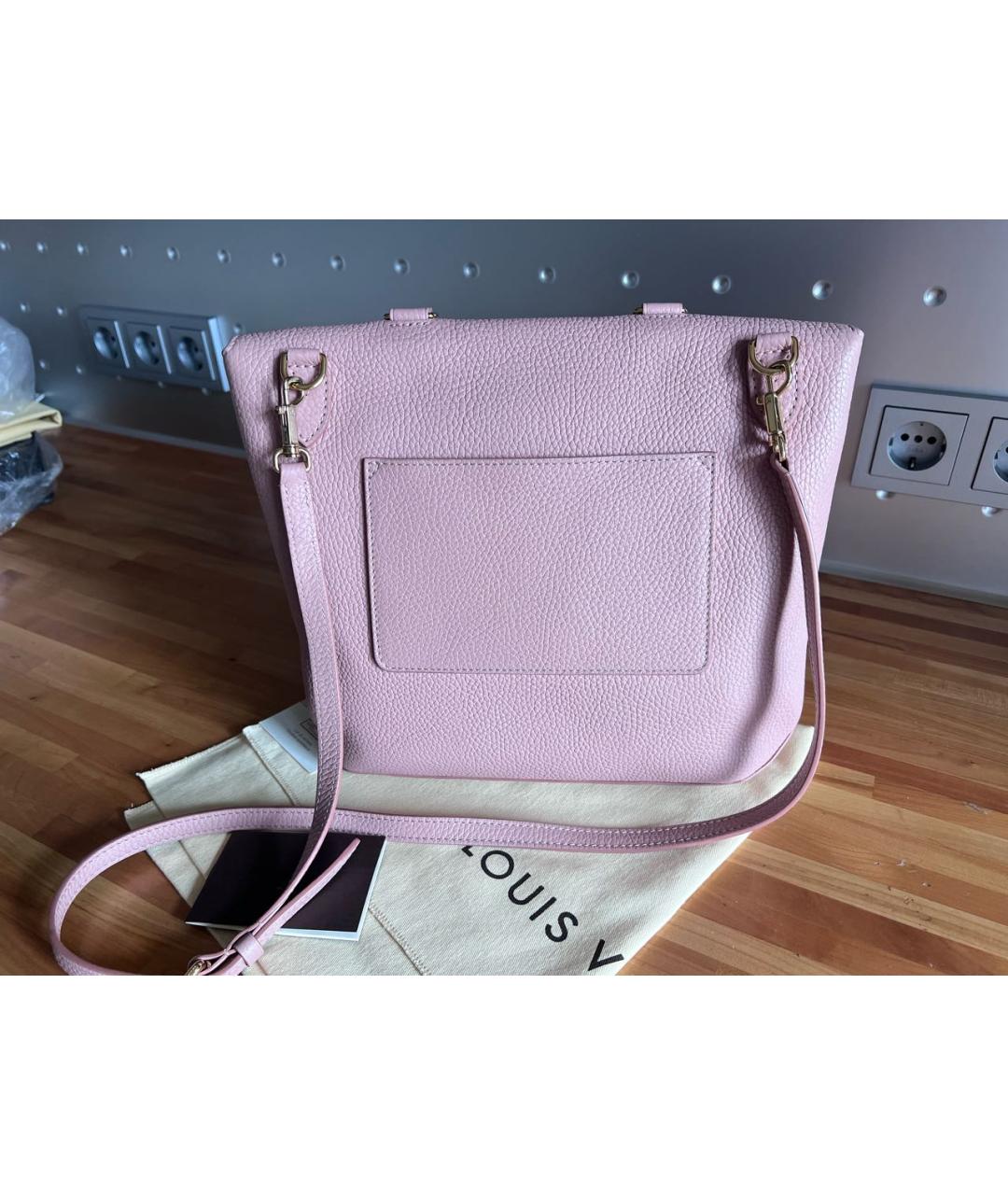 LOUIS VUITTON Розовая кожаная сумка через плечо, фото 2