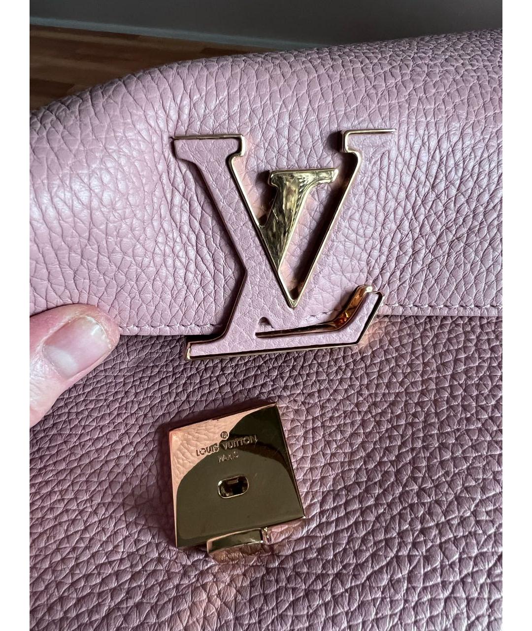 LOUIS VUITTON Розовая кожаная сумка через плечо, фото 6