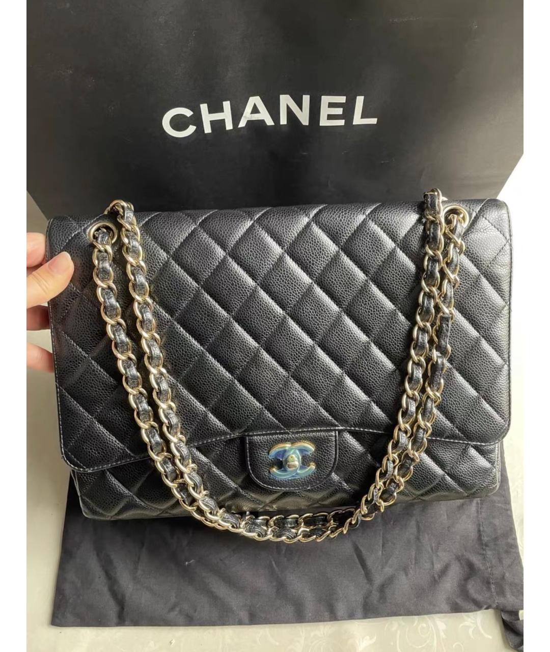 CHANEL Черная кожаная сумка через плечо, фото 2