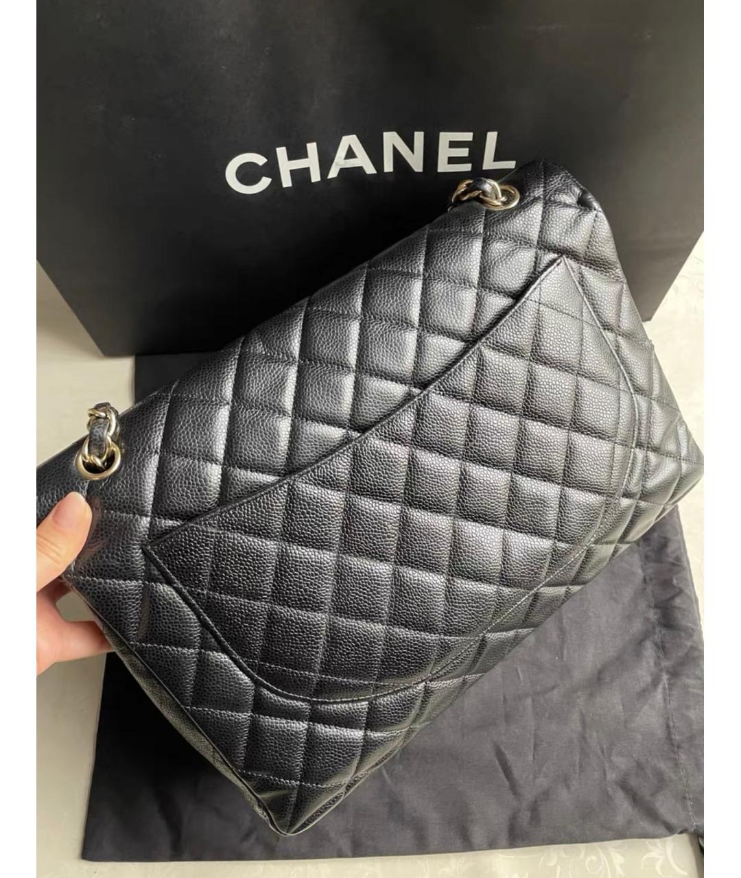 CHANEL Черная кожаная сумка через плечо, фото 4