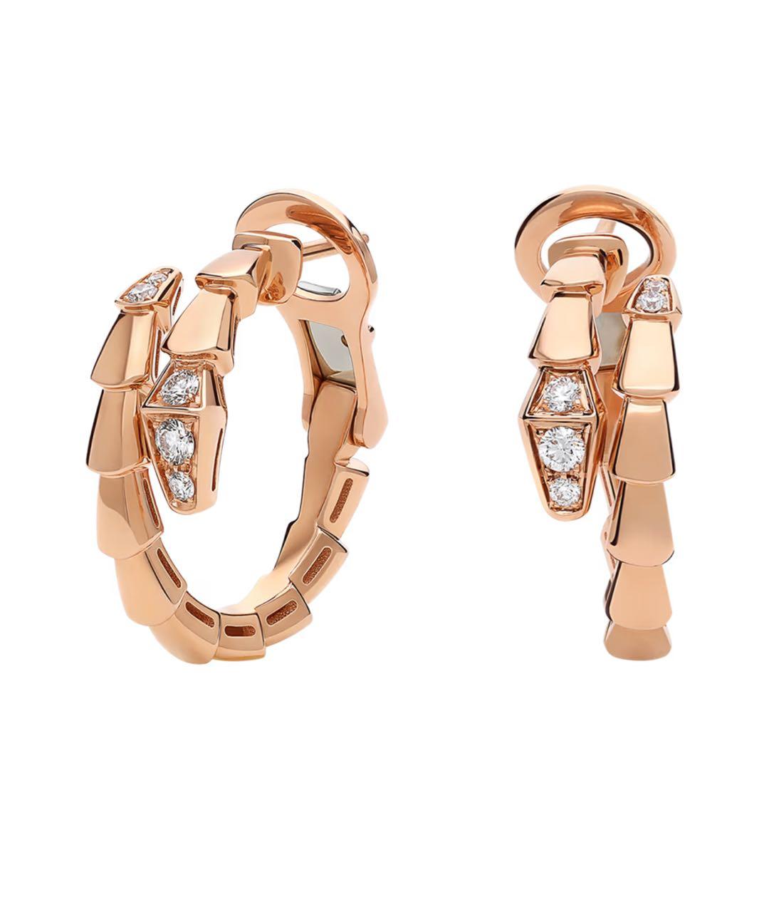 BVLGARI Золотые серьги из розового золота, фото 1