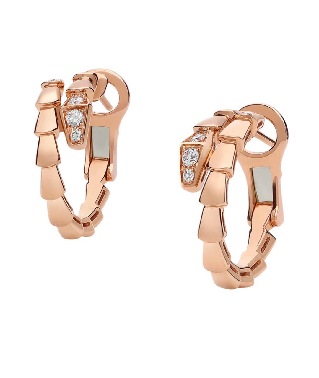 BVLGARI Золотые серьги из розового золота, фото 2