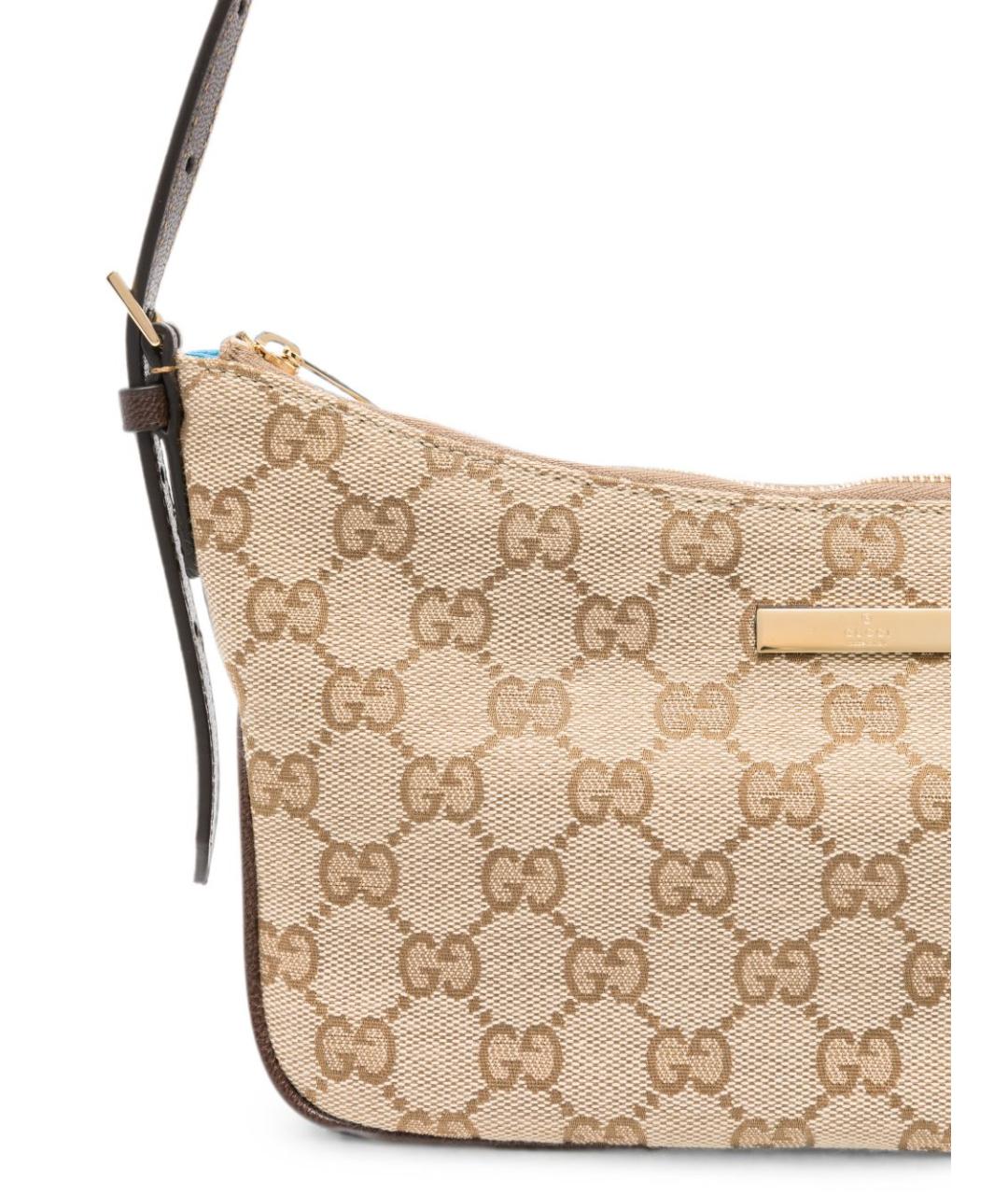 GUCCI Бежевая тканевая сумка через плечо, фото 5