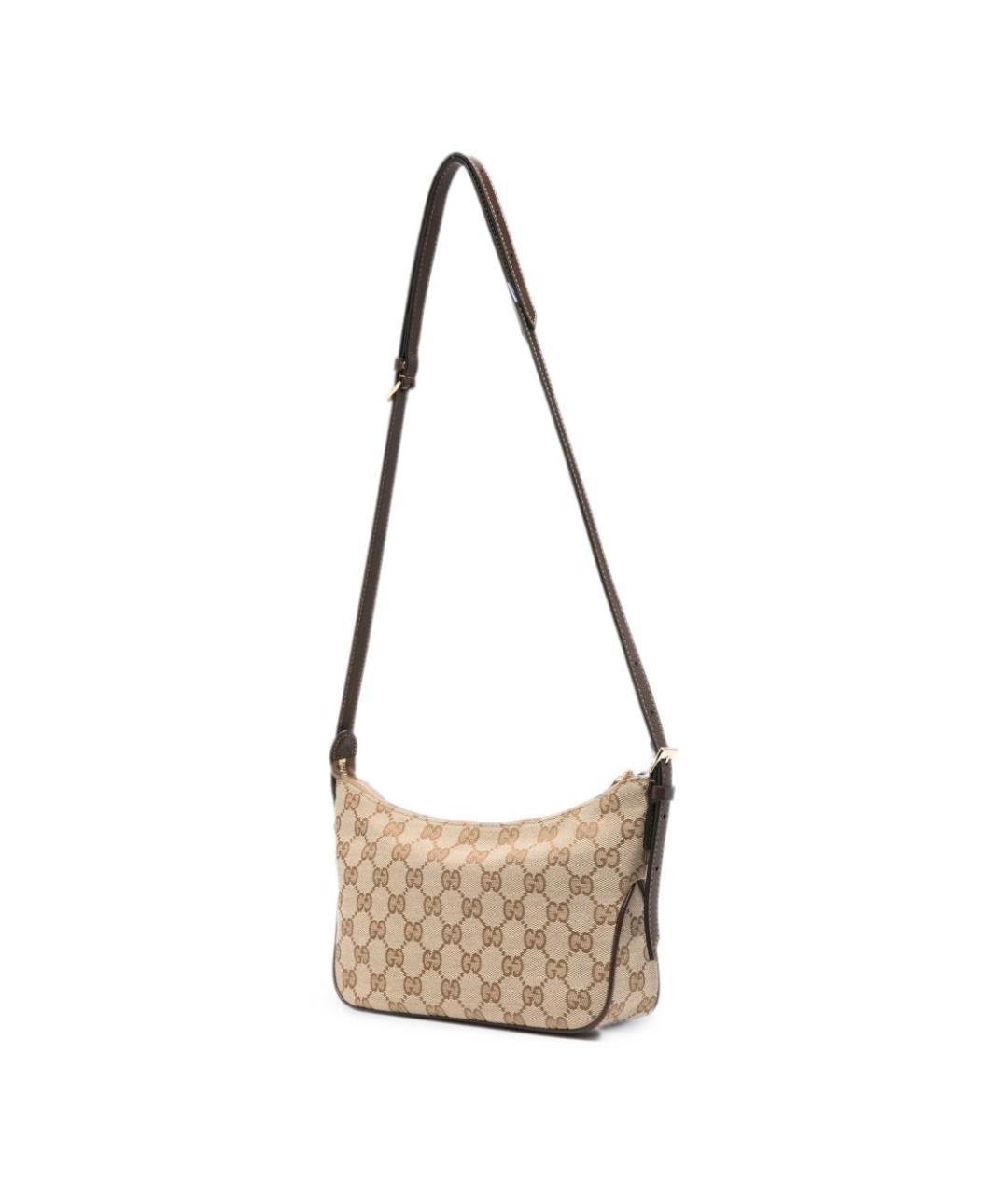 GUCCI Бежевая тканевая сумка через плечо, фото 3