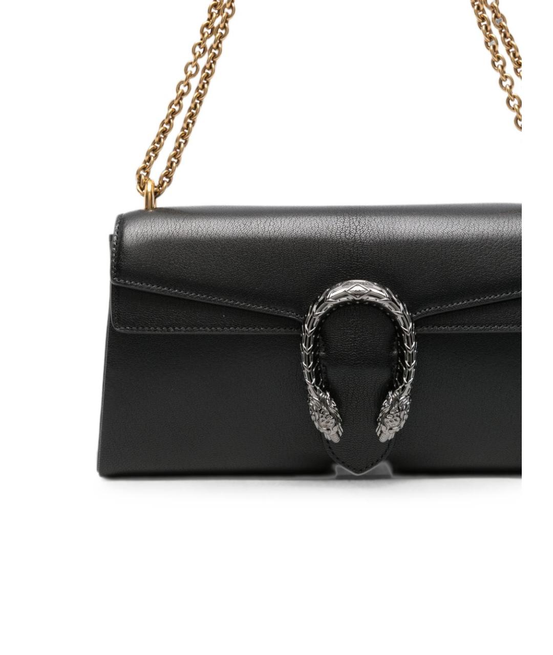 GUCCI Черная кожаная сумка через плечо, фото 3