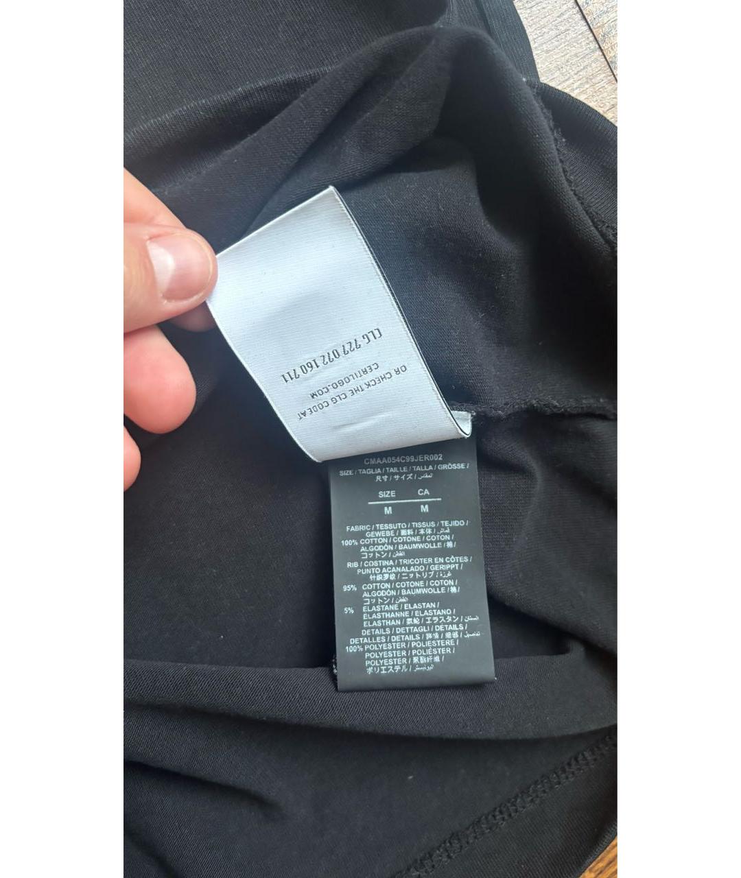 MARCELO BURLON Черная хлопковая футболка, фото 4