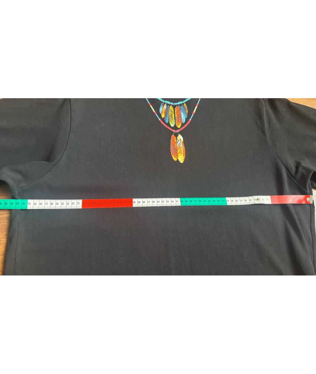 MARCELO BURLON Черная хлопковая футболка, фото 7