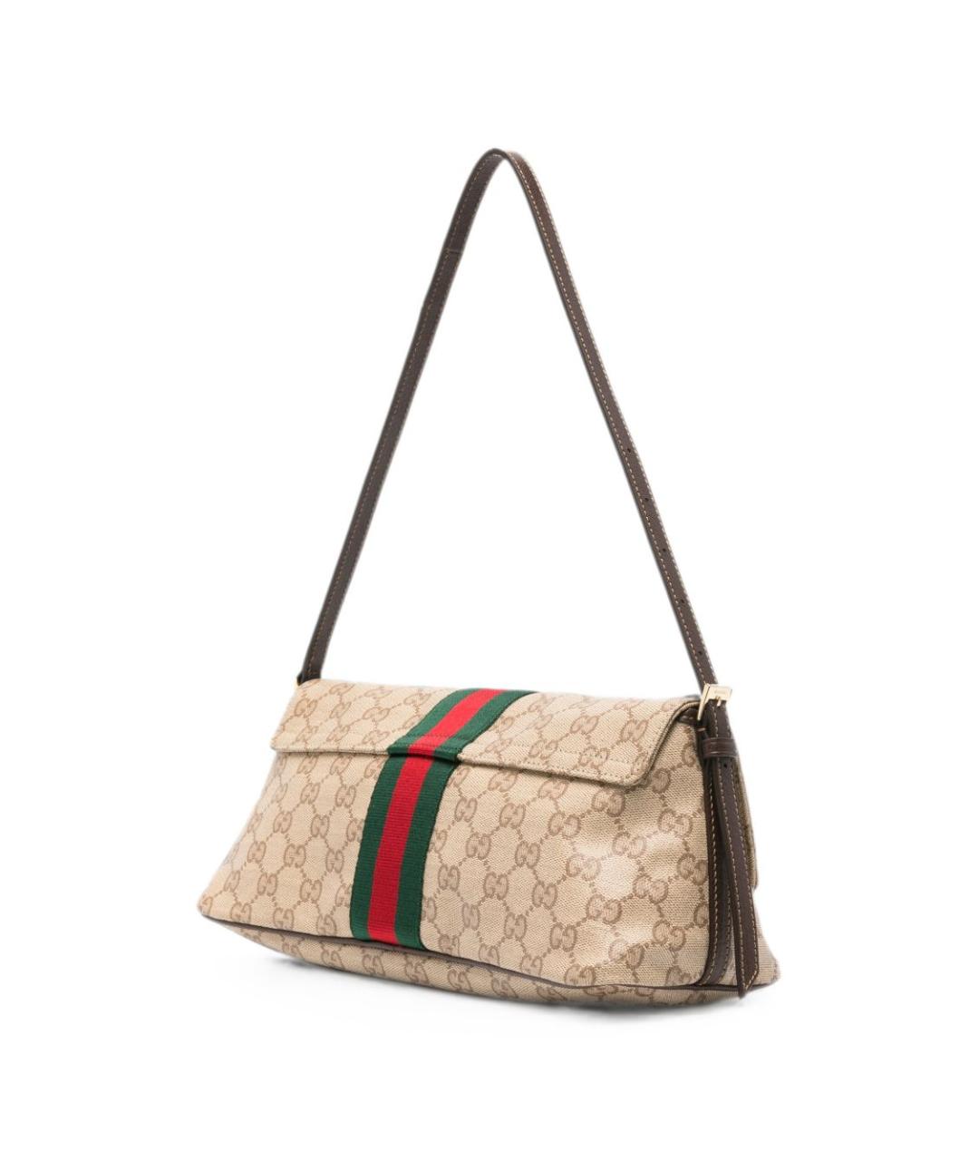 GUCCI Бежевая тканевая сумка через плечо, фото 4