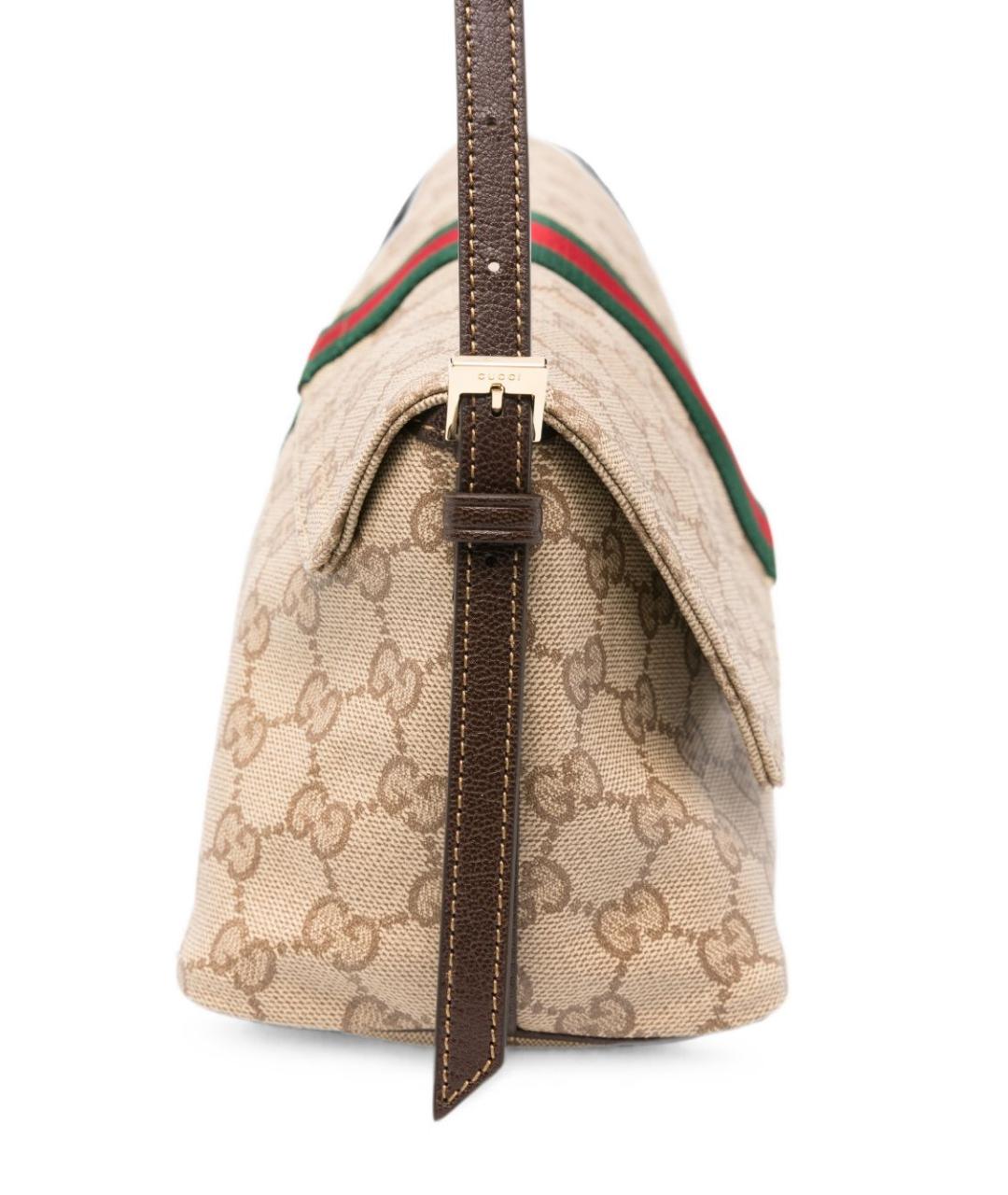 GUCCI Бежевая тканевая сумка через плечо, фото 2
