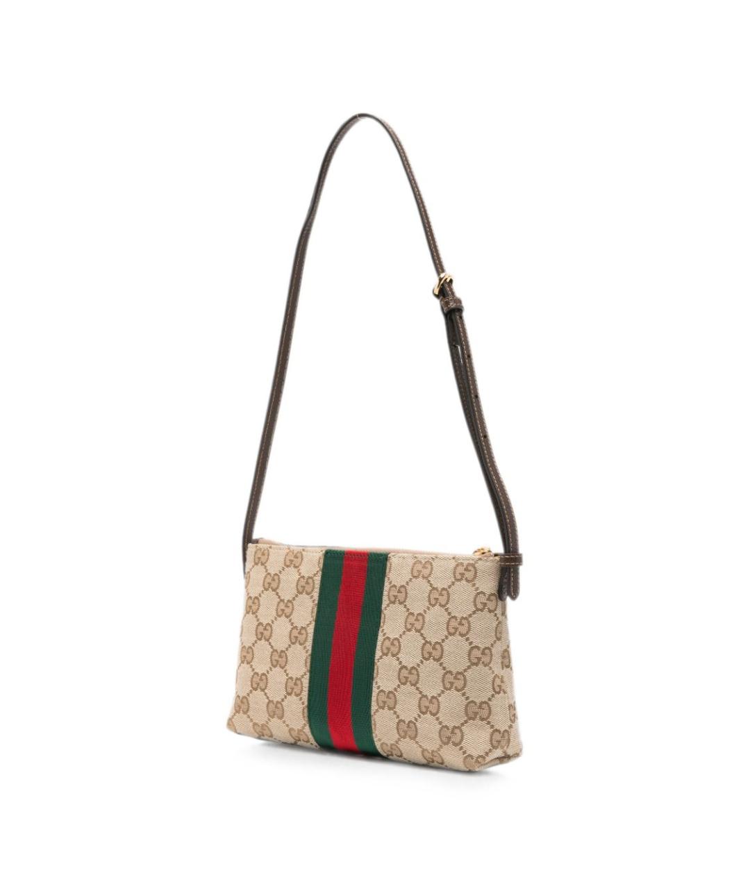 GUCCI Бежевая тканевая сумка через плечо, фото 4