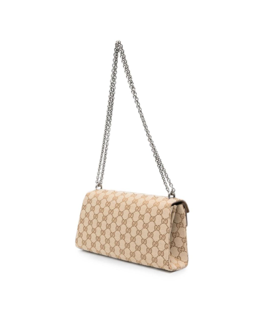 GUCCI Бежевая тканевая сумка через плечо, фото 3