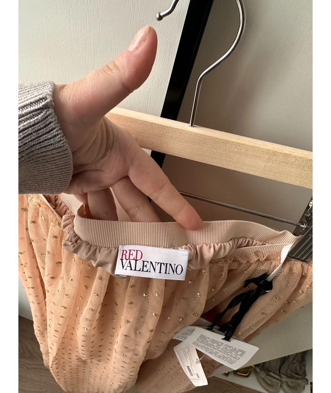 RED VALENTINO Коралловая юбка миди, фото 3