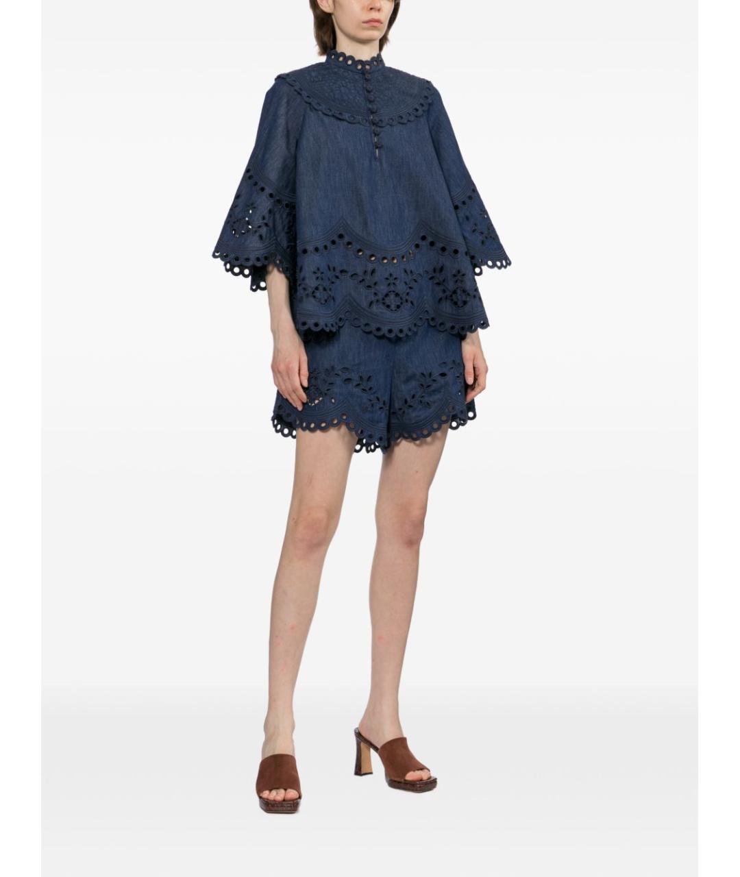 ZIMMERMANN Синие деним шорты, фото 2