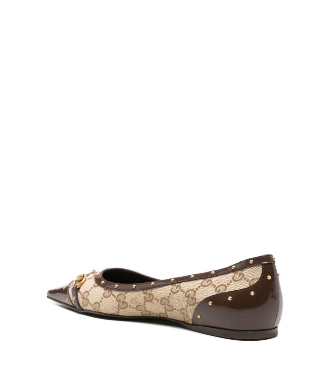 GUCCI Бежевые балетки, фото 4