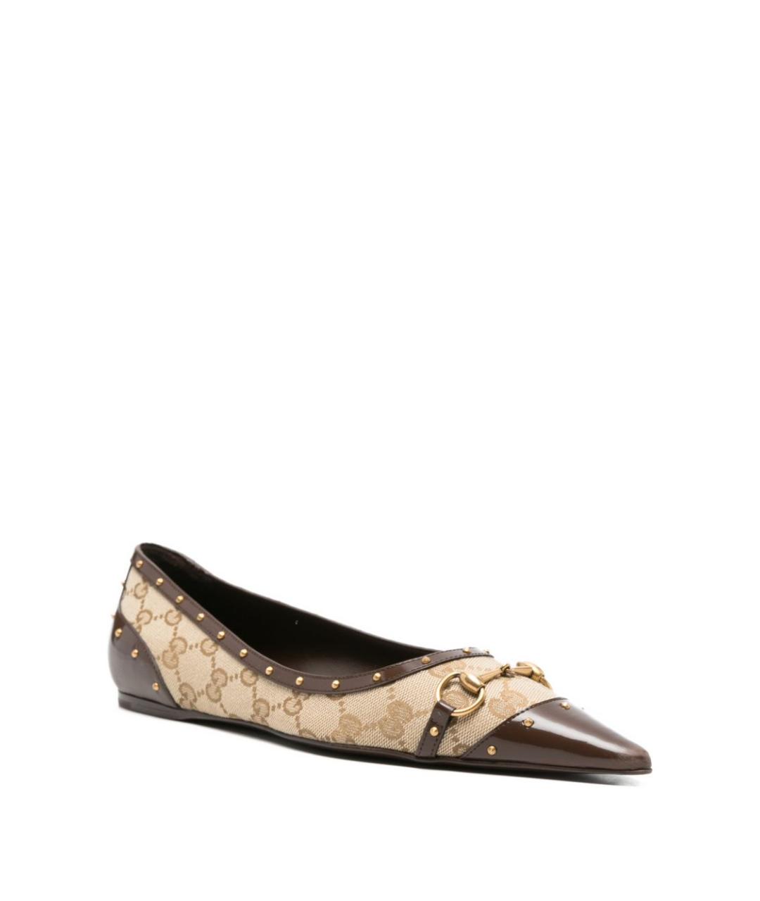 GUCCI Бежевые балетки, фото 2