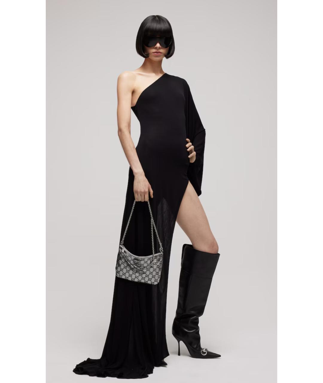 GUCCI Черное вискозное вечернее платье, фото 2