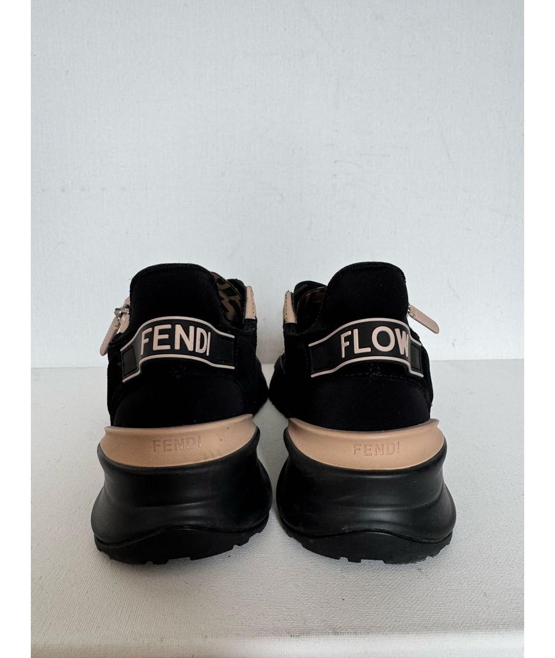 FENDI Черные кроссовки, фото 4