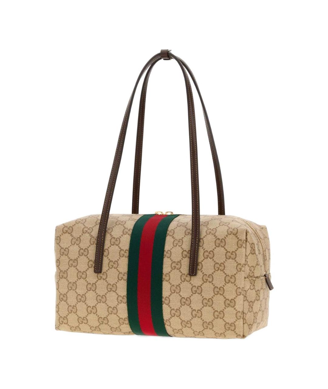 GUCCI Бежевая тканевая сумка через плечо, фото 3