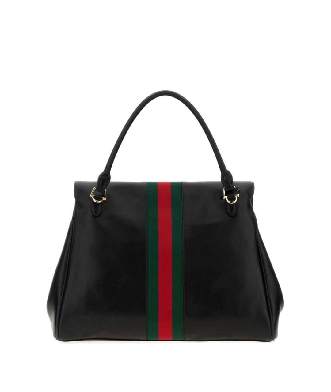 GUCCI Черная кожаная сумка с короткими ручками, фото 2
