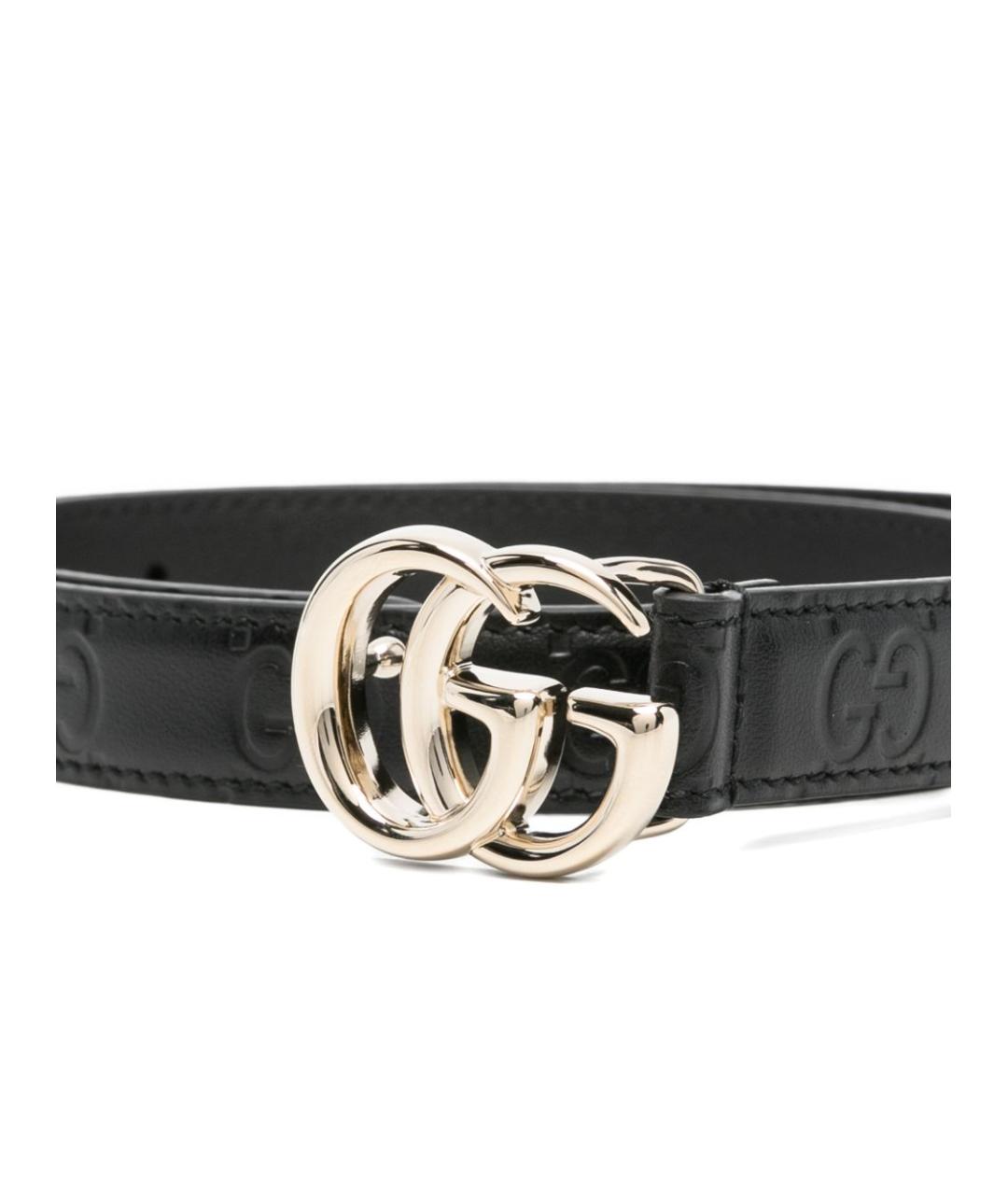 GUCCI Черный кожаный ремень, фото 2