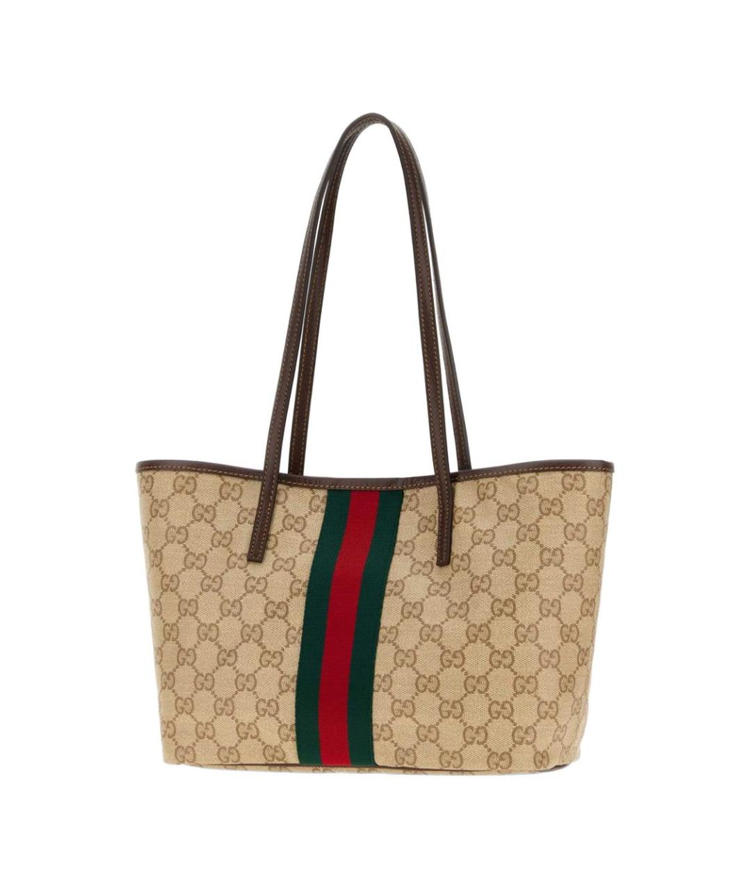 GUCCI Бежевая тканевая сумка тоут, фото 3