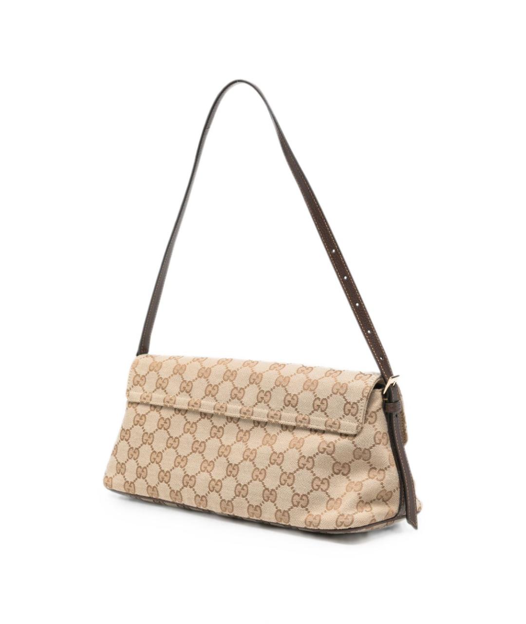 GUCCI Бежевая тканевая сумка через плечо, фото 2