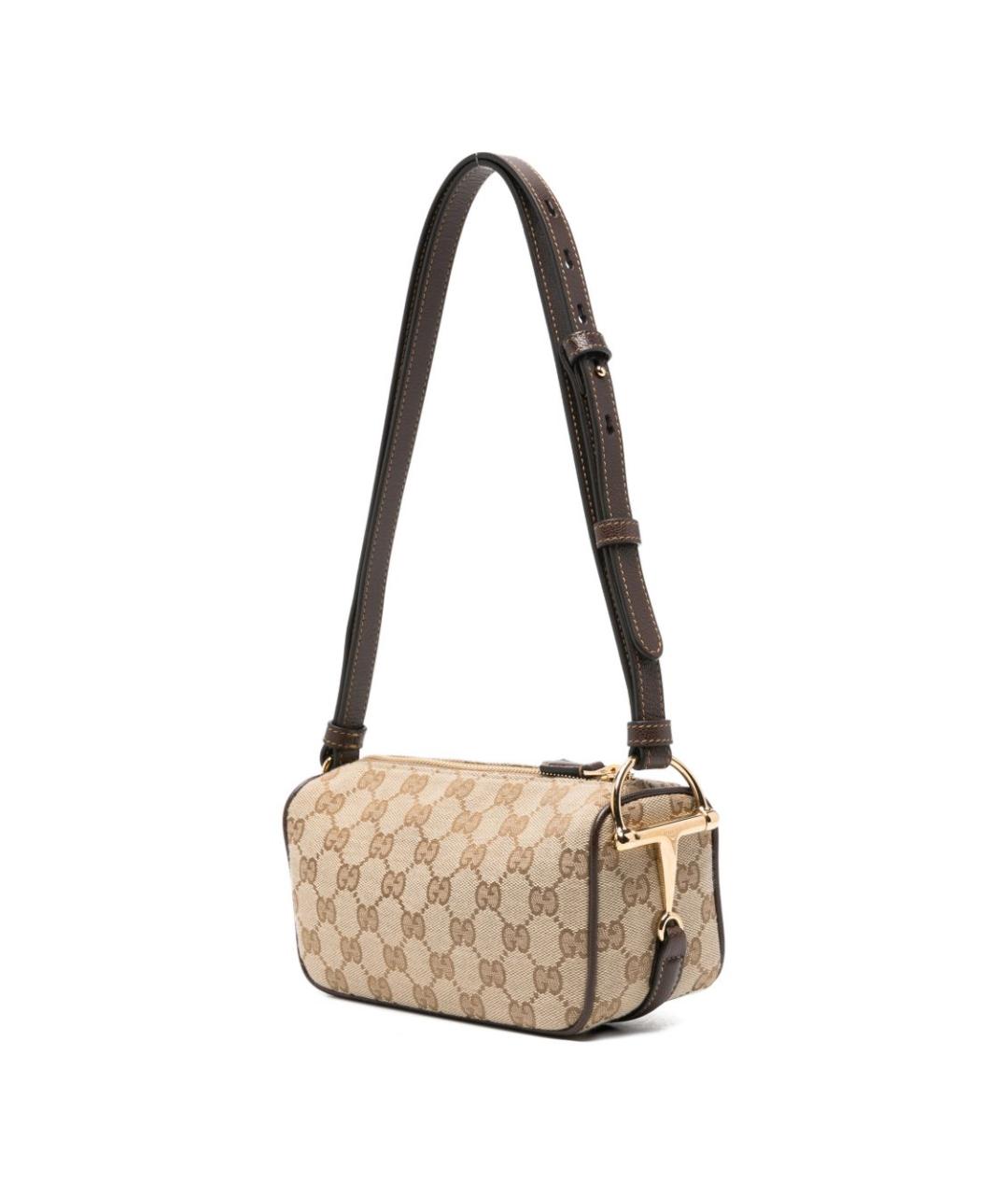 GUCCI Бежевая тканевая сумка через плечо, фото 4