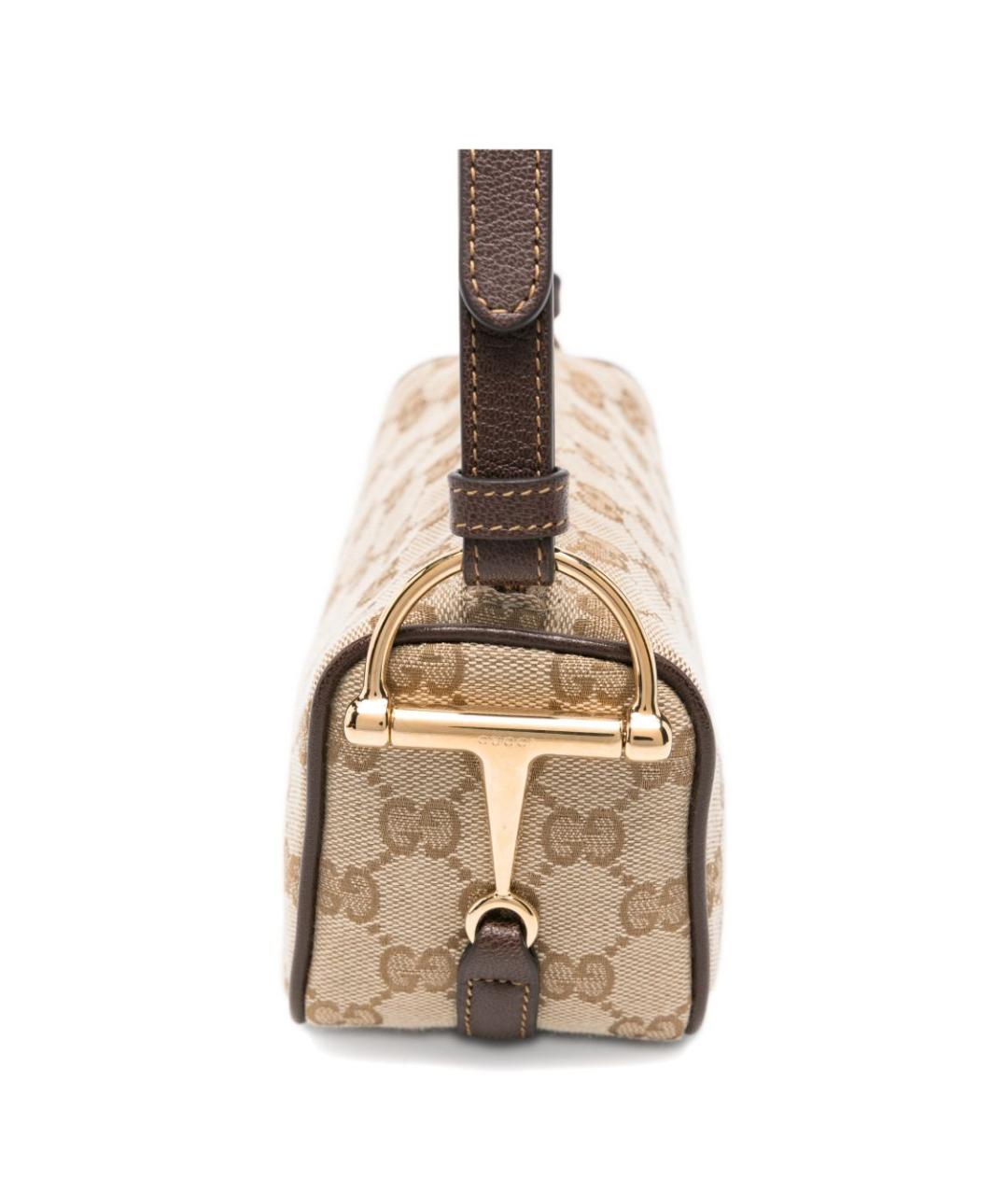 GUCCI Бежевая тканевая сумка через плечо, фото 5