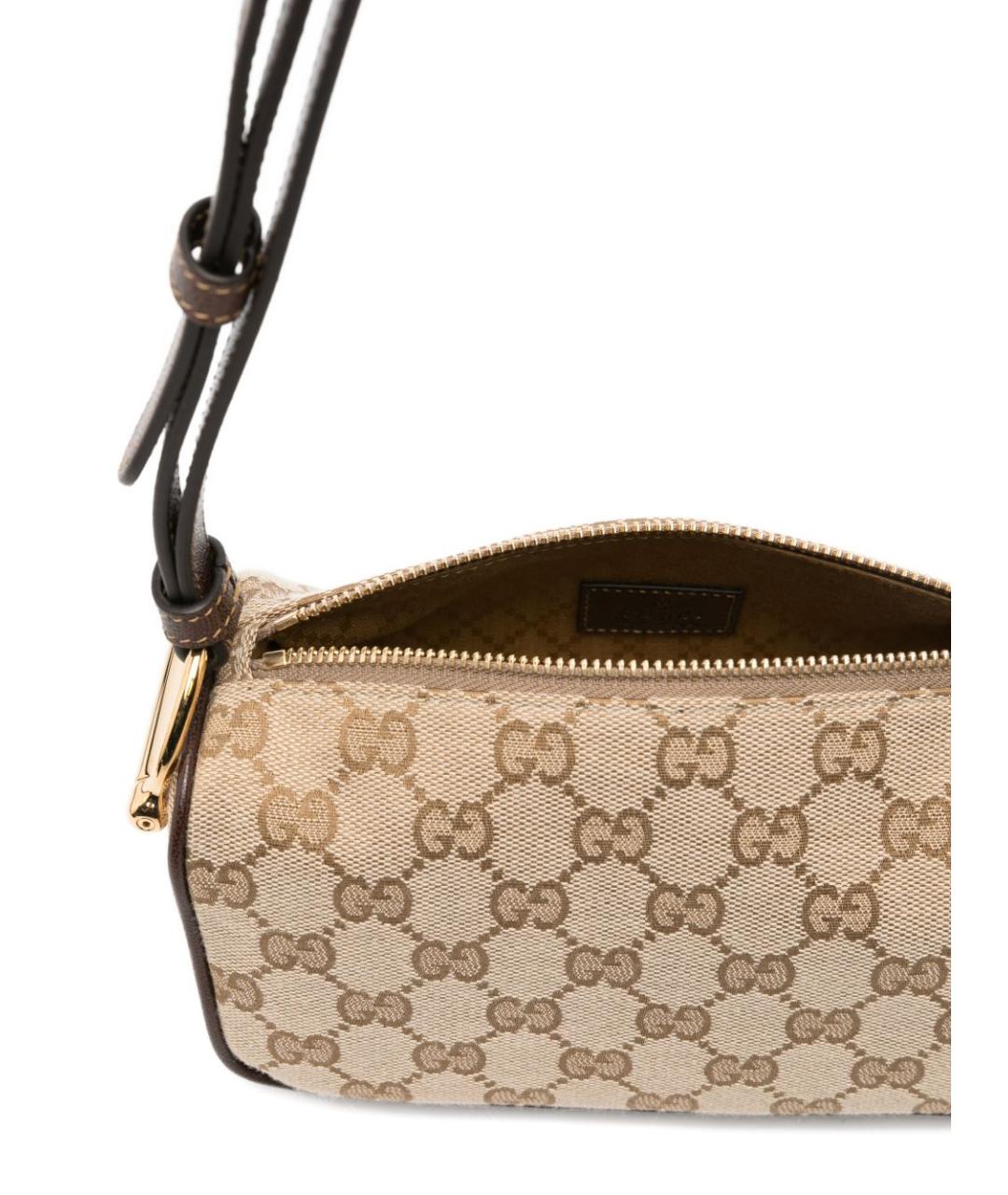 GUCCI Бежевая тканевая сумка через плечо, фото 3