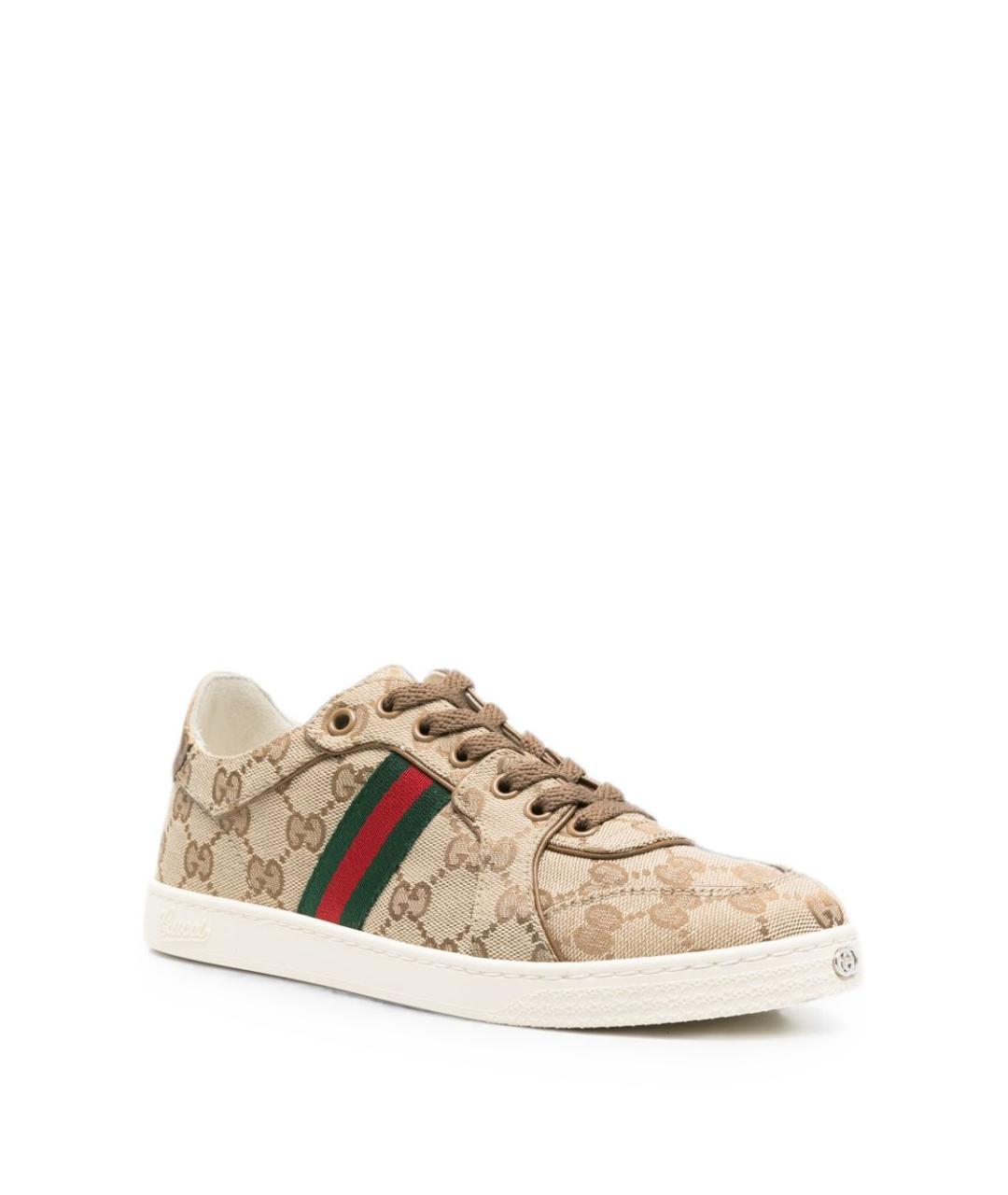 GUCCI Бежевые кеды, фото 2