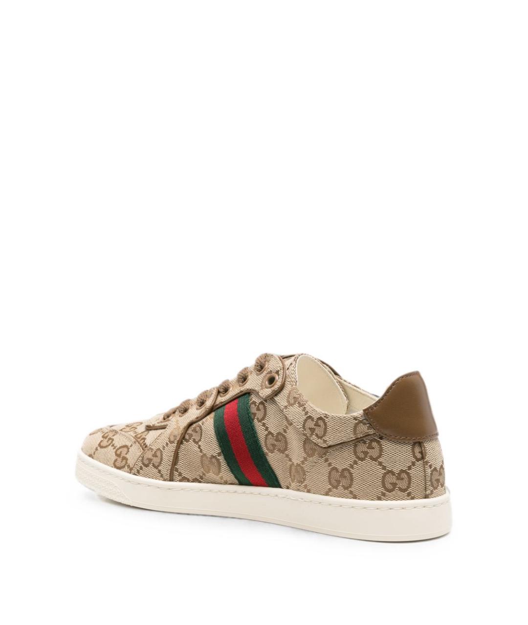 GUCCI Бежевые кеды, фото 4