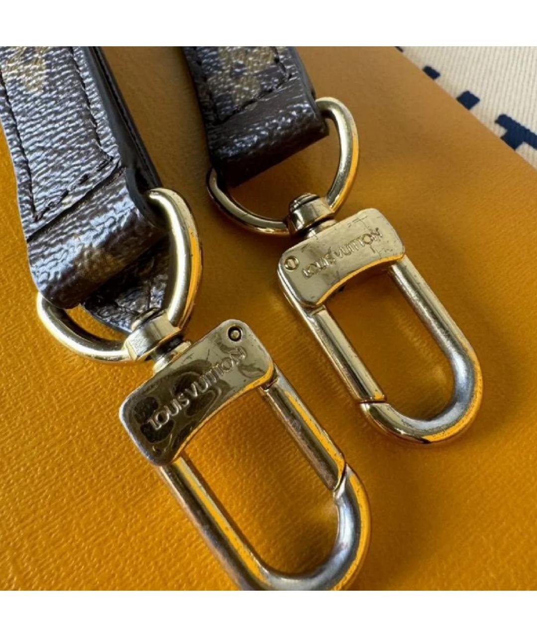 LOUIS VUITTON Коричневая сумка через плечо из искусственной кожи, фото 6
