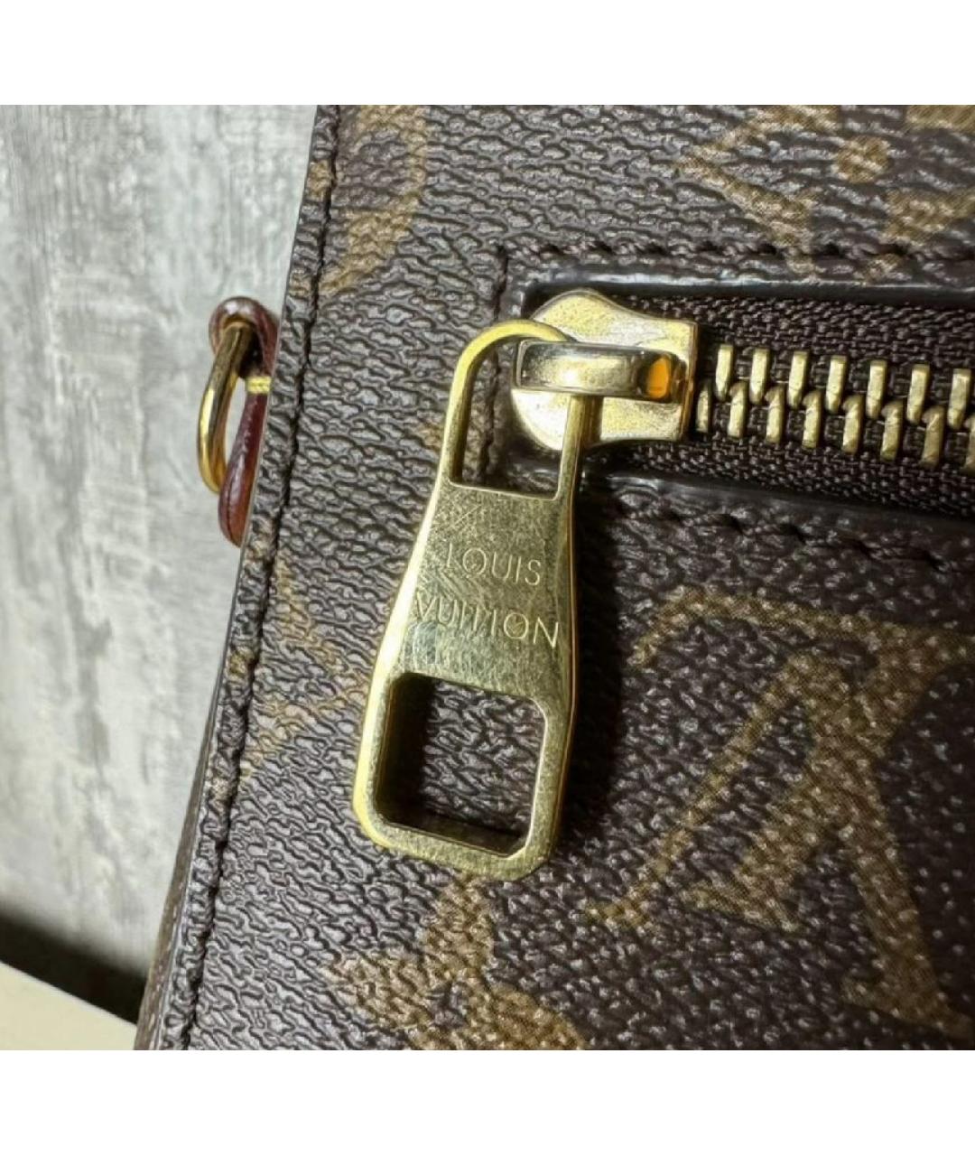 LOUIS VUITTON Коричневая сумка через плечо из искусственной кожи, фото 5