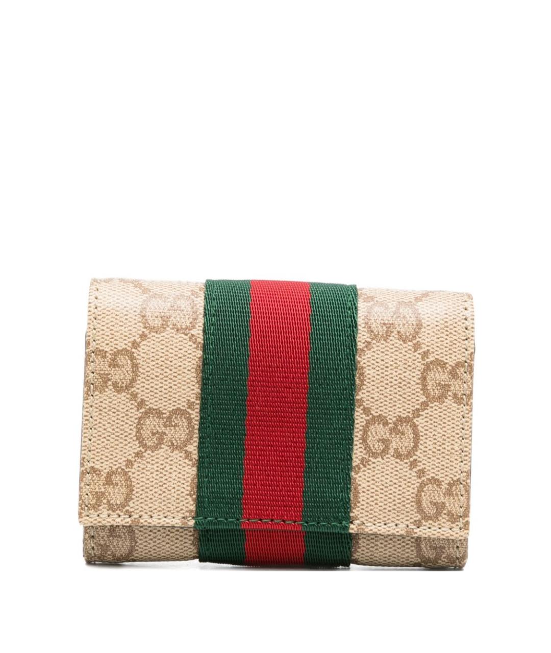 GUCCI Бежевый полиуретановый кошелек, фото 1