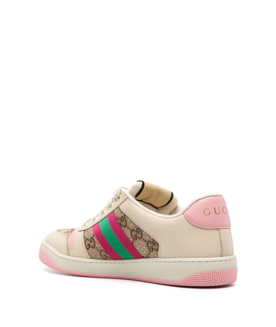 GUCCI Розовые текстильные кеды, фото 3