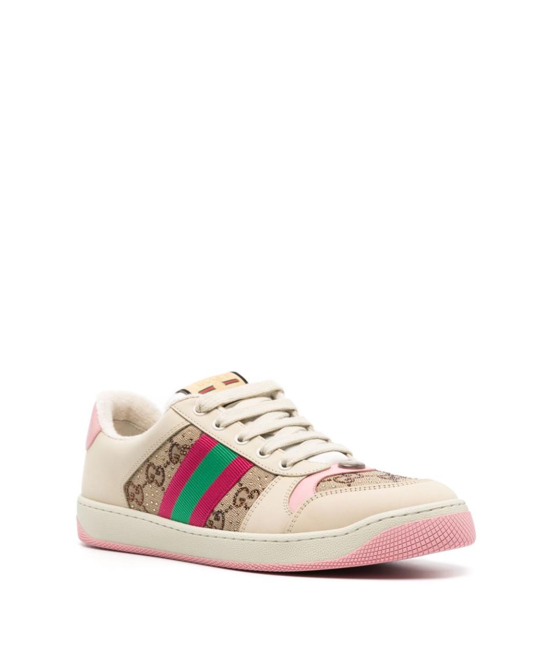 GUCCI Розовые текстильные кеды, фото 4