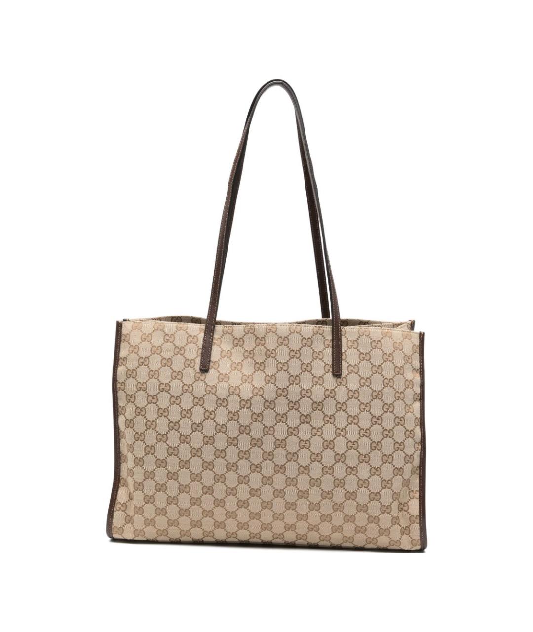 GUCCI Бежевая тканевая сумка тоут, фото 1