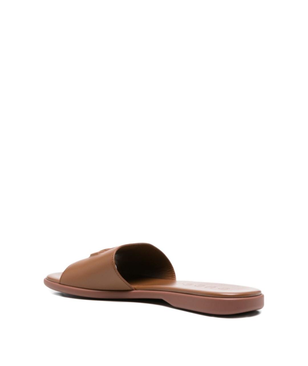 GUCCI Коричневые шлепанцы, фото 4