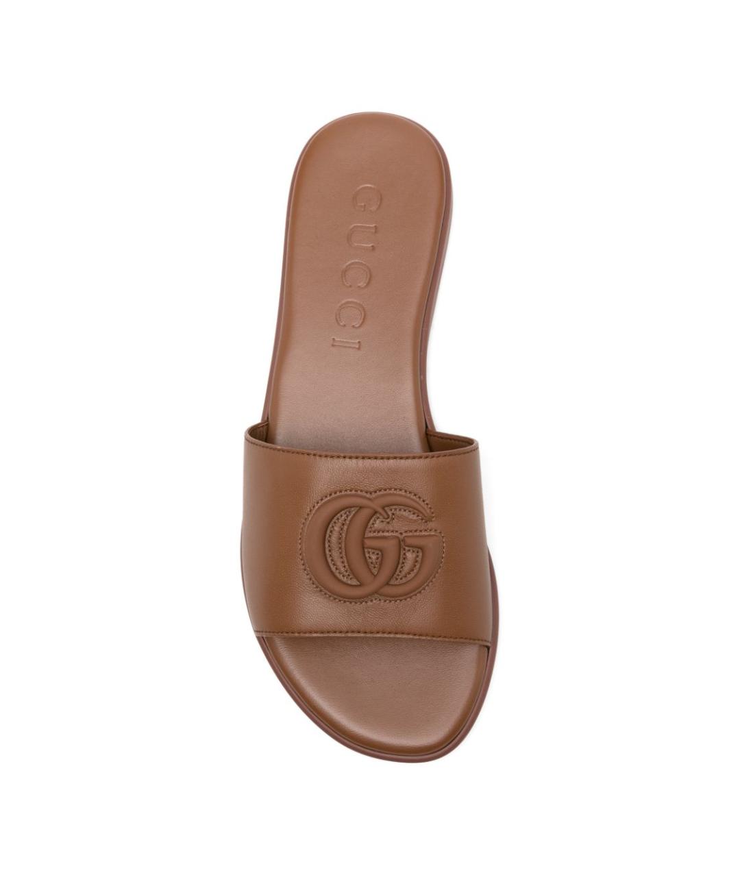 GUCCI Коричневые шлепанцы, фото 3