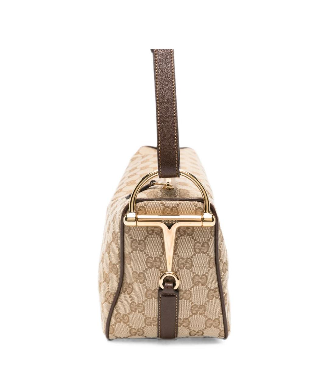 GUCCI Бежевая тканевая сумка через плечо, фото 3