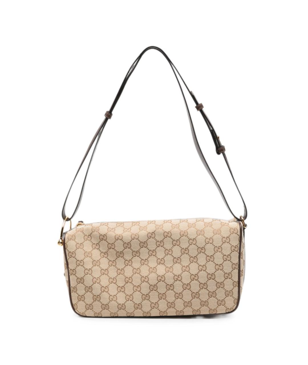 GUCCI Бежевая тканевая сумка через плечо, фото 1
