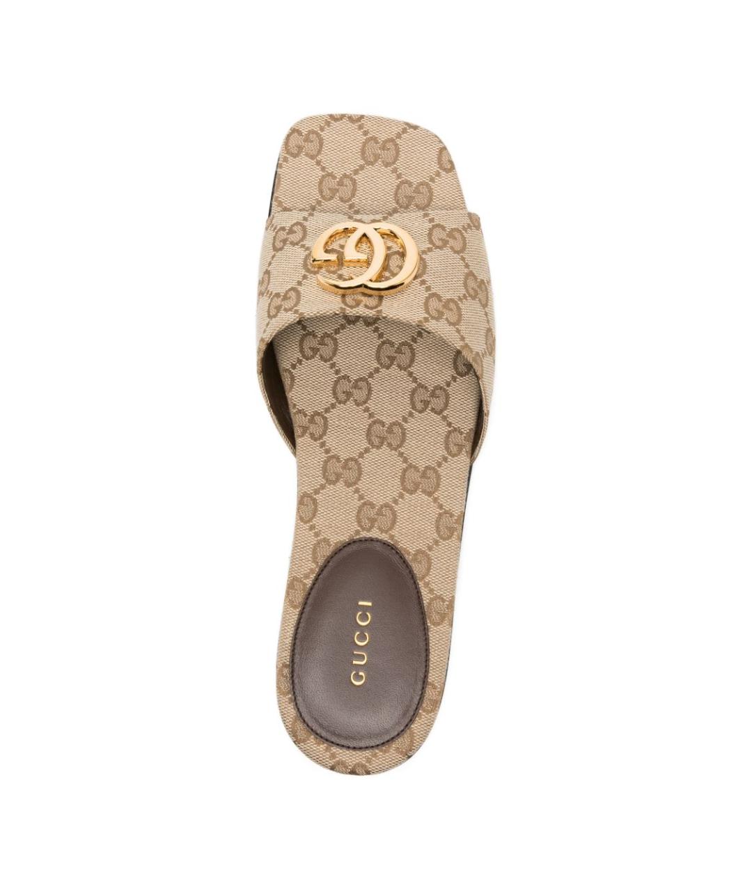 GUCCI Бежевые сандалии, фото 3