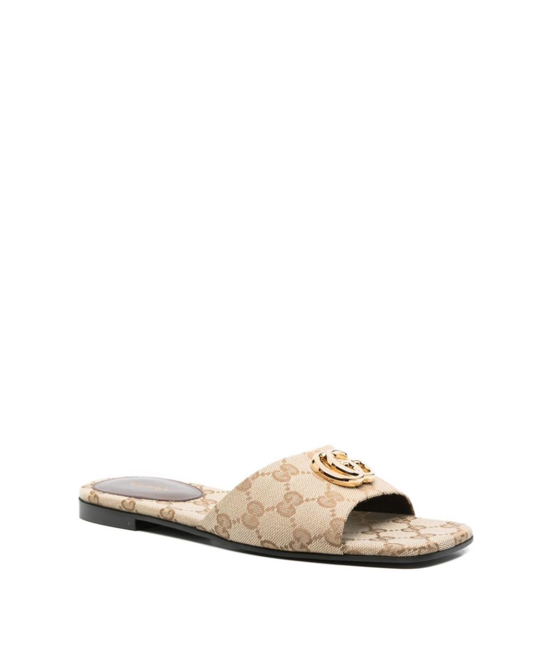 GUCCI Бежевые сандалии, фото 4