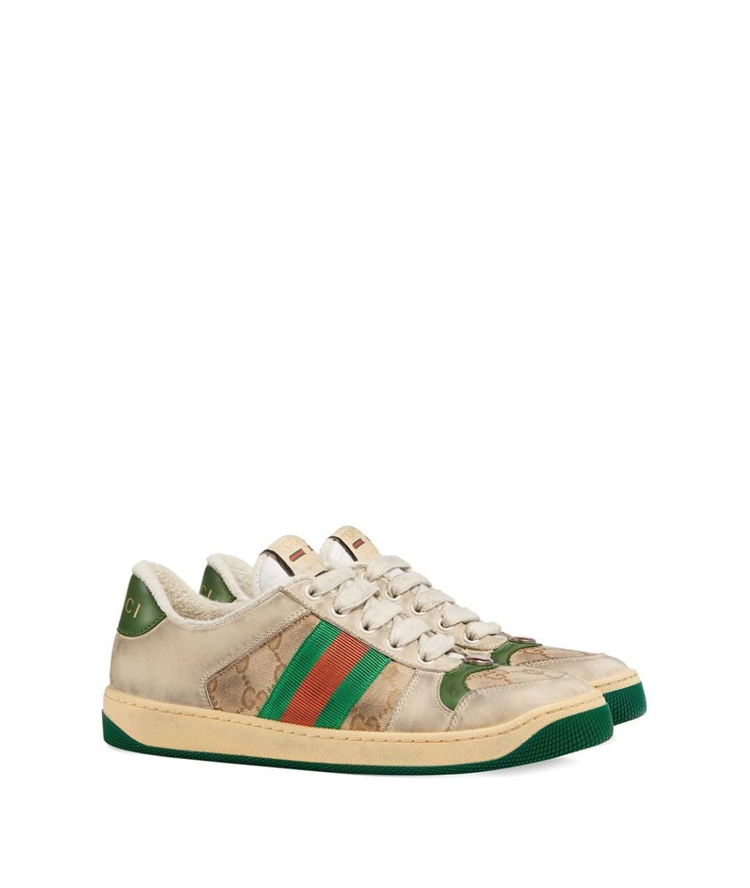 GUCCI Бежевые текстильные кроссовки, фото 2