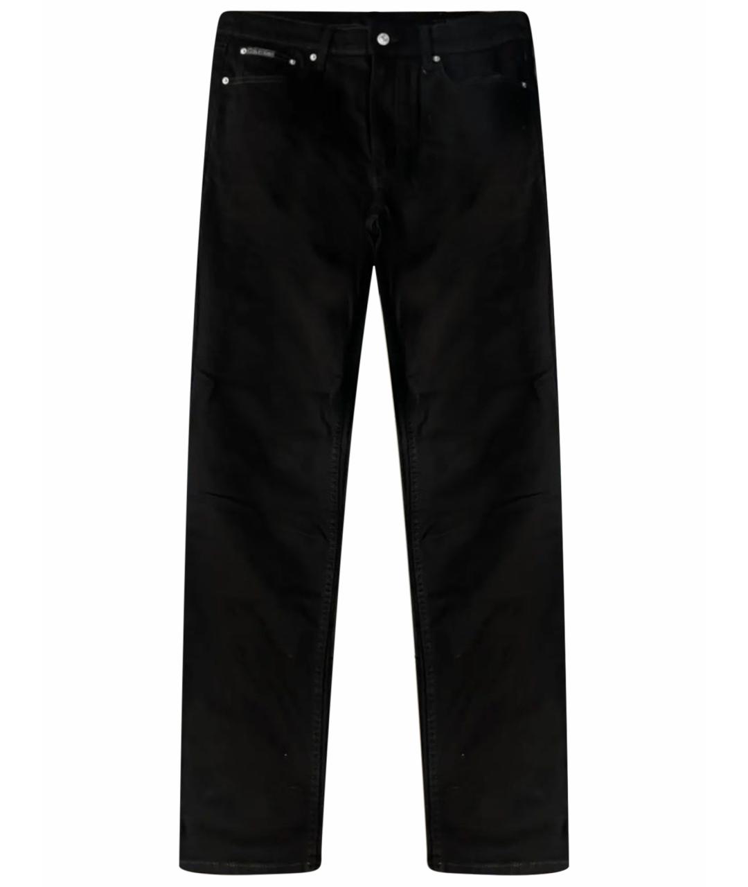 CALVIN KLEIN Черные хлопковые джинсы скинни, фото 1