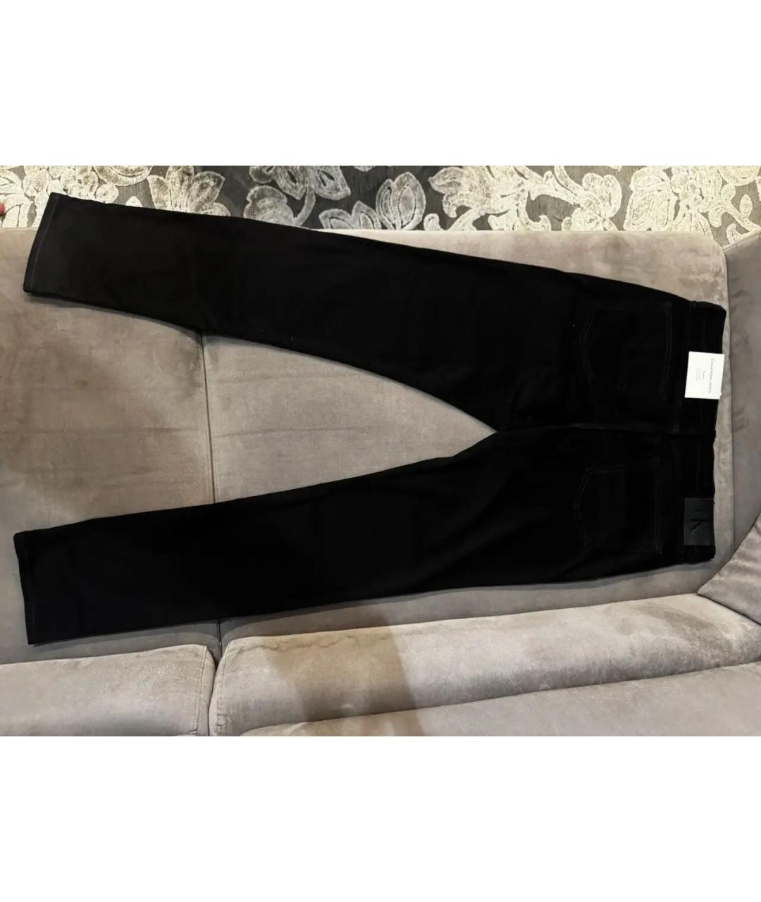 CALVIN KLEIN Черные хлопковые джинсы скинни, фото 2