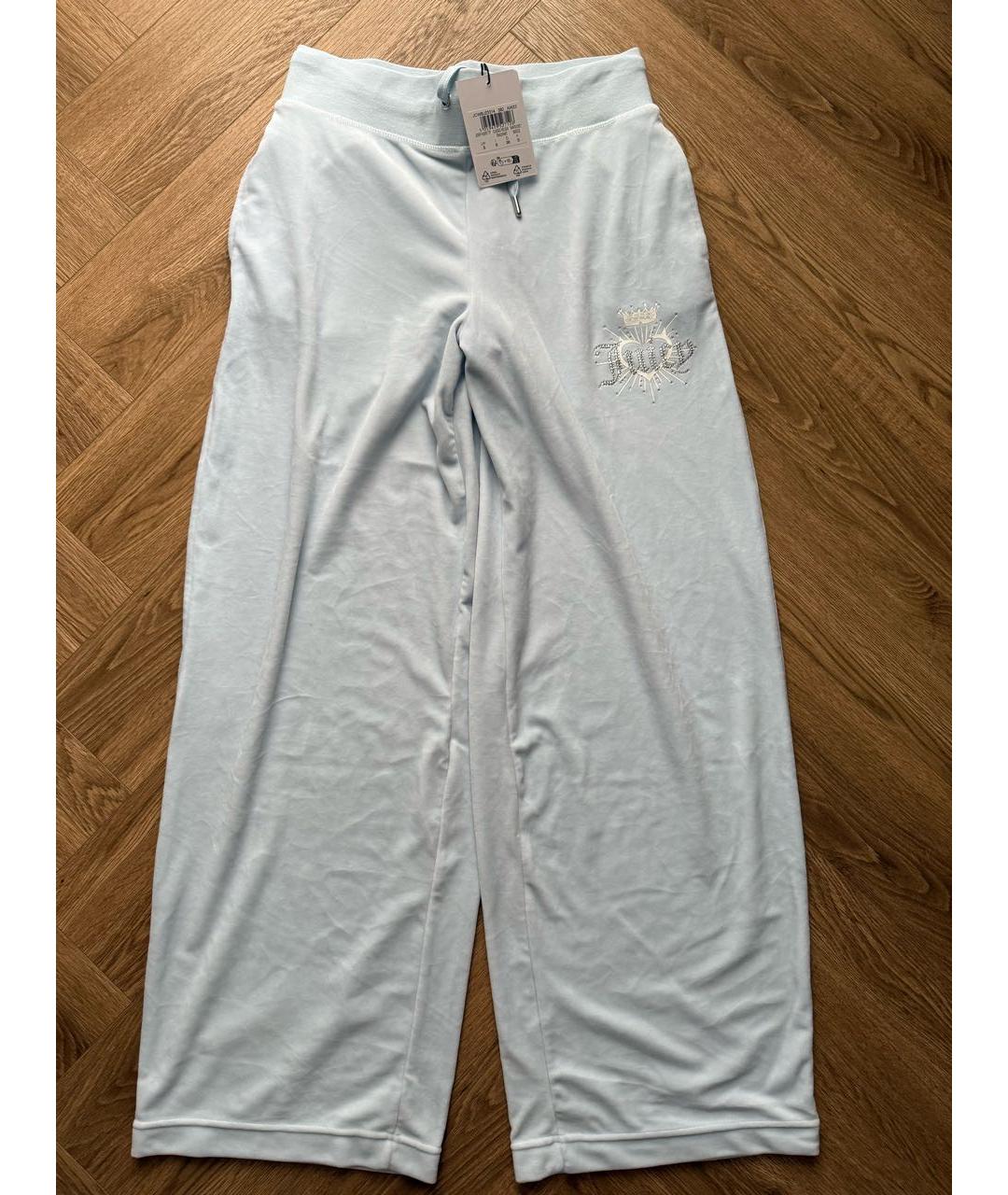 JUICY COUTURE Голубой велюровый костюм с брюками, фото 2