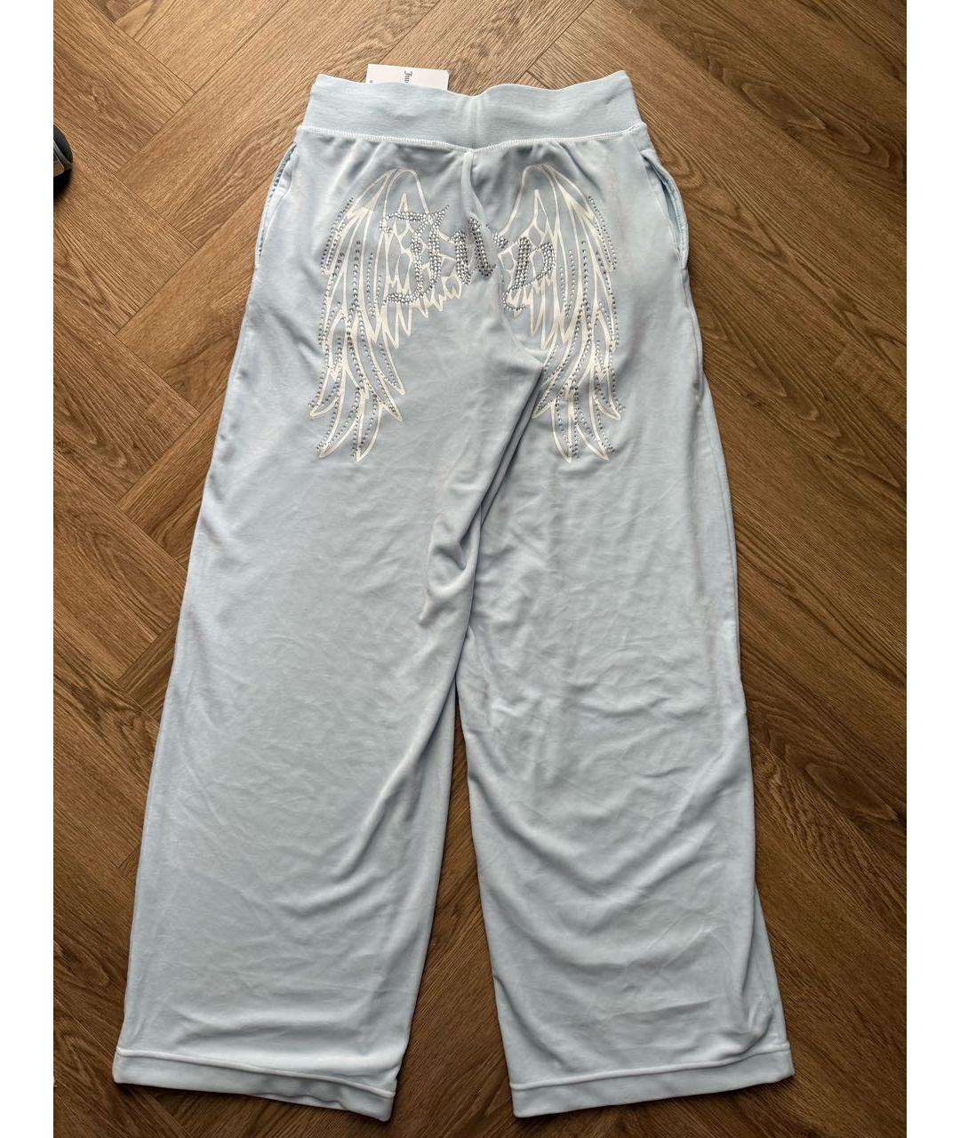 JUICY COUTURE Голубой велюровый костюм с брюками, фото 3